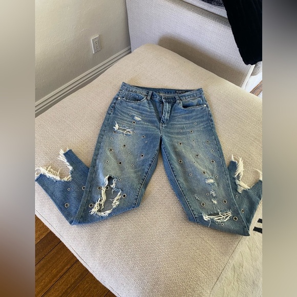🔥 Blank NYC Distressed Grommet Jeans - Size 30 - Picture 4 of 8